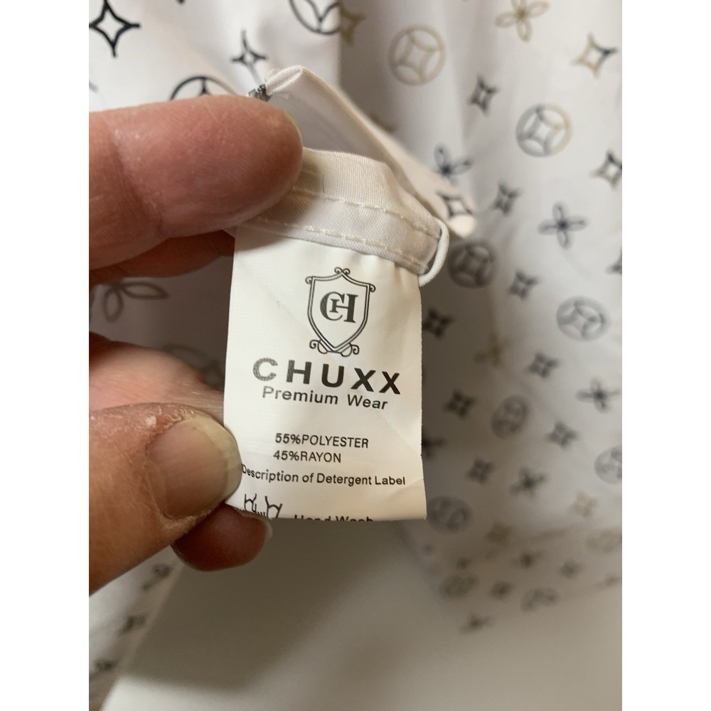 CHUXX Dress Shirt Mens Size 3XL Italian Design Long Sleeve Button Lightweight - Picture 6 of 14